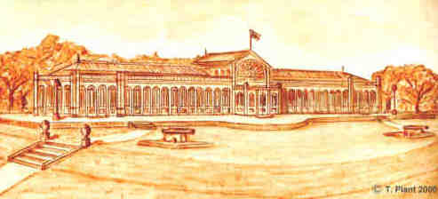 Watercolour copy of original Crystal Palace print, by local artist Trevor Plant.